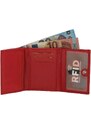 Double-D Červená malá kožená peňaženka "Clarrisa"