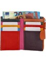 Happy Wallet Pestrofarebná malá kožená peňaženka "Happy"