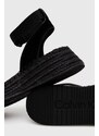 Tenisky Calvin Klein Jeans SPORTY WEDGE ROPE SU CON dámske, čierna farba, na platforme, YW0YW00977,