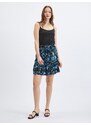 Orsay Blue-Black Ladies Floral Skirt - Women
