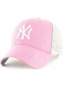 47 Brand Ružová šiltovka New York Yankees s bielou sieťkou