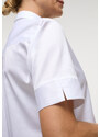 ETERNA Modern Classic dámska biela cover blúzka rypsový keper 100% bavlna Easy Iron - Krátky rukáv