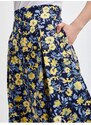 Orsay Yellow-Blue Ladies Pleated Floral Skirt - Women