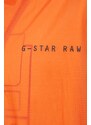 Bunda G-Star Raw pánska, oranžová farba, prechodná, oversize