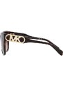Slnečné okuliare Michael Kors EMPIRE SQUARE dámske, hnedá farba, 0MK2182U
