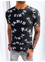 Buďchlap Čierne tričko s nápisom Paris