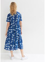 bonprix Tunikové šaty, midi dĺžka, farba modrá