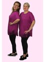 Turecko Tunika/tričko so strapcami - fialové