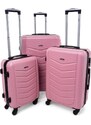Rogal Ružový luxusný odolný kufor na kolieskach "Armor" - veľ. M, L, XL