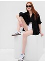 GAP Oversize košeľová bunda Vintage Čierna