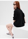 GAP Oversize košeľová bunda Vintage Čierna