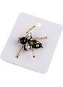 Stoklasa Brož s broušenými kamínky - 1 černá včela