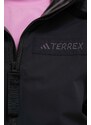 Nepremokavá bunda adidas TERREX Utilitas RAIN.RDY 2.5-Layer dámska, čierna farba