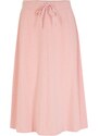 bonprix Džersejová sukňa s pásikmi, pod kolená, farba ružová