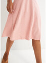 bonprix Džersejová sukňa s pásikmi, pod kolená, farba ružová