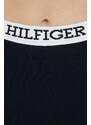 Šortky Tommy Hilfiger dámske, tmavomodrá farba, jednofarebné, vysoký pás