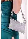 Paris Style Strieborná spoločenská kabelka na rameno Kimmy