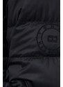 Páperová bunda Tommy Hilfiger dámska, čierna farba, prechodná