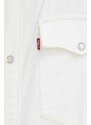 Bavlnená košeľa Levi's pánska, béžová farba, voľný strih