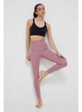 Legíny na jogu adidas Performance Essentials ružová farba, jednofarebné
