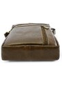 Arwel Tmavo hnedý pánsky kožený zipsový crossbag 215-1218-47