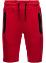 Ombre Clothing Pánske teplákové kraťasy - červená V2 W239
