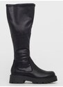 Vysoké čižmy Vagabond Shoemakers Cosmo 2.0 dámske, čierna farba, na platforme
