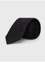 Hodvábna kravata HUGO čierna farba,50468199