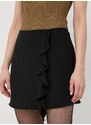 Sukňa Armani Exchange čierna farba, mini, áčkový strih