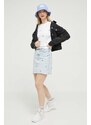 Rifľová sukňa Tommy Jeans mini, rovný strih