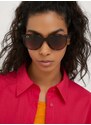 Slnečné okuliare Ray-Ban dámske, hnedá farba