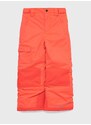 Detské lyžiarske nohavice Columbia červená farba,