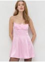Šaty For Love & Lemons ružová farba, mini, priliehavá