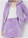 Sukňa Juicy Couture Robbie fialová farba, mini, puzdrová