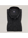 Willsoor Klasická pánska košeľa čiernej farby s bodkami 15282