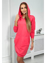 Fashionweek Dámske šaty mikinové pohodlné teplákové šaty s kapucňou K67292