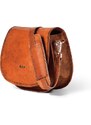 Bagind Hanty - Dámska kožená retro kabelka hnedá, ručná výroba
