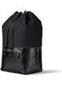 Bagind Vaq Misty - Dámsky aj pánsky čierný kožený batoh, ručná výroba
