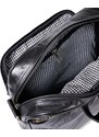 Bagind Journal Sirius - Dámska i pánska kožená crossbody taška čierná, ručná výroba