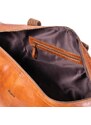 Bagind Packuy - cestovná kožená taška v prírodnej hnedej farbe, ručná výroba