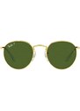 Detské slnečné okuliare Ray-Ban Round Kids JUNIOR ROUND zelená farba, 0RJ9547S-Polarized,