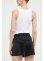 Šortky Juicy Couture Eve dámske, čierna farba, jednofarebné, vysoký pás