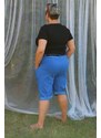 Taliansko Elastické krátke nohavice pre moletky - modré
