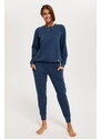 Italian Fashion Dámske domáce oblečenie Panama jeansové modré, Farba jeans