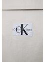 Trenčkot Calvin Klein Jeans dámsky, béžová farba, prechodný, dvojradový