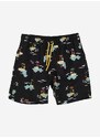Detské krátke nohavice Happy Socks Island In The Sun čierna farba, vzorované, nastaviteľný pás, KISL116-9300