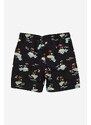 Detské krátke nohavice Happy Socks Island In The Sun čierna farba, vzorované, nastaviteľný pás, KISL116-9300