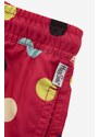 Detské krátke nohavice Happy Socks Big Dot červená farba, vzorované, nastaviteľný pás, KBDO116-3500