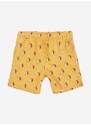 Detské krátke nohavice Happy Socks Bunny žltá farba, vzorované, nastaviteľný pás, KBUN116-2200