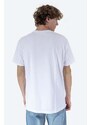 Bavlnené tričko Napapijri NA4FRC.02S-02S, biela farba, vzorované